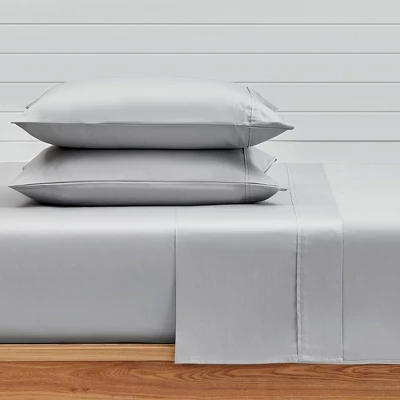Gray Sateen Full 4pc Sheet Set - Levtex Home 3 Gray Sateen Full 4pc Sheet Set - Levtex Home
