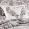 Tanzie Love Birds Pillow - Grey & White - Levtex Home