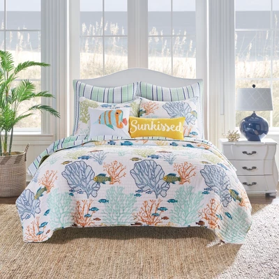 Deep Sea Multicolored Euro Sham Set - Two Euro Shams - Levtex Home 4 Deep Sea Multicolored Euro Sham Set - Two Euro Shams - Levtex Home - Image 2