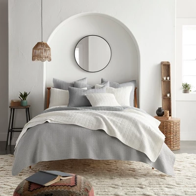 Mills Waffle Quilt And Pillow Sham Set - Levtex Home 5 Mills Waffle Quilt And Pillow Sham Set - Levtex Home - Image 3