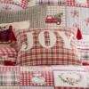 Home For Christmas Joy Plaid Pillow 14x18 - Levtex Home