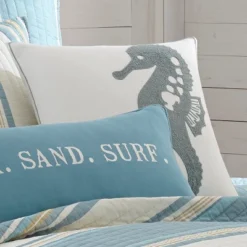 Blue Maui Decorative Seahorse Pillow - Levtex Home