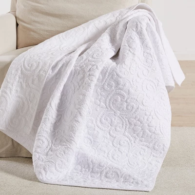 Sherbourne White Throw - One Quilted Throw - Birch Hill By Levtex Home 3 Sherbourne White Throw - One Quilted Throw - Birch Hill By Levtex Home