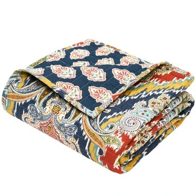 Moreno Damask Quilted Throw - Levtex Home 4 Moreno Damask Quilted Throw - Levtex Home - Image 2