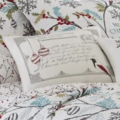 Holly Holiday Decorative Pillow White - Levtex Home