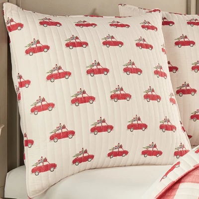 Road Trip Cars Euro Sham Set Of 2 Red - Levtex Home 3 Road Trip Cars Euro Sham Set Of 2 Red - Levtex Home