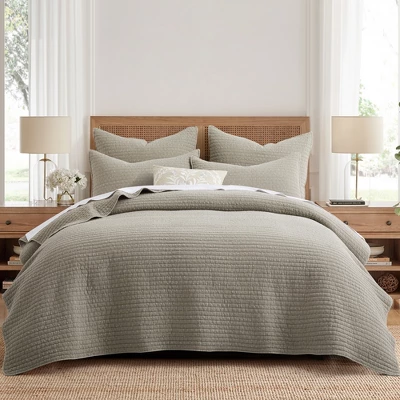 Eyelet Taupe Euro Sham Set Of 2 - Levtex Home 5 Eyelet Taupe Euro Sham Set Of 2 - Levtex Home - Image 3