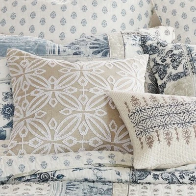 Aliza Blue Stripe Pillow -Levtex Home 4 Aliza Blue Stripe Pillow -Levtex Home - Image 2