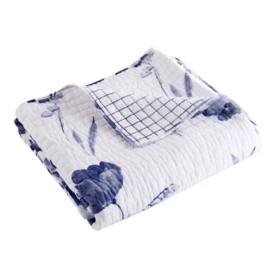 Riella Navy Quilted Throw - Levtex Home 5 Riella Navy Quilted Throw - Levtex Home - Image 3