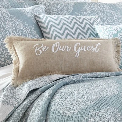 Pembroke Be Our Guest Decorative Pillow - Levtex Home 3 Pembroke Be Our Guest Decorative Pillow - Levtex Home