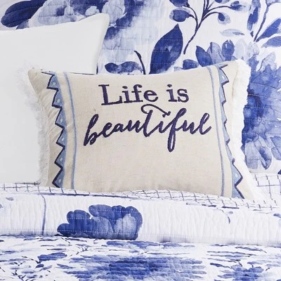 Riella Life Is Beautiful Decorative Pillow - Levtex Home 4 Riella Life Is Beautiful Decorative Pillow - Levtex Home - Image 2