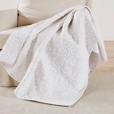 Sherbourne Taupe Stitch Quilted Throw - Levtex Home 3 Sherbourne Taupe Stitch Quilted Throw - Levtex Home