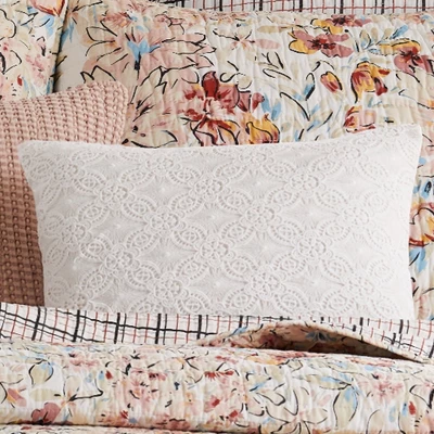 Leonora Floral Lace Decorative Pillow - Levtex Home 3 Leonora Floral Lace Decorative Pillow - Levtex Home