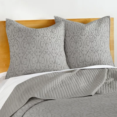 Beckett Light Gray Euro Sham Set Of 2 - Levtex Home 3 Beckett Light Gray Euro Sham Set Of 2 - Levtex Home