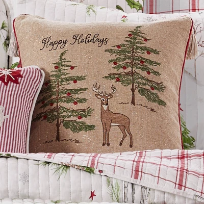 Villa Lugano Sleigh Bells Happy Holidays Pillow - By Levtex Home 3 Villa Lugano Sleigh Bells Happy Holidays Pillow - By Levtex Home