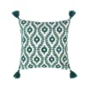Ashika Navy Crewel Medallion Tassel Pillow - Levtex Home