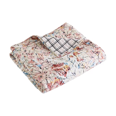 Leonora Pink Quilted Throw - Levtex Home 5 Leonora Pink Quilted Throw - Levtex Home - Image 3