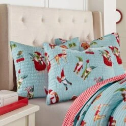 King Merry & Bright Gnome For The Holidays Sham Blue - Levtex Home