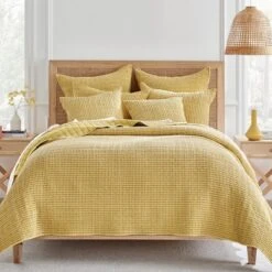 Mills Waffle Ochre Euro Sham Set Of 2- Levtex Home 7 Mills Waffle Ochre Euro Sham Set Of 2- Levtex Home -Levtex Home Shop GUEST 76bd820e 211c 4242 a3b7 2cb03db8066e