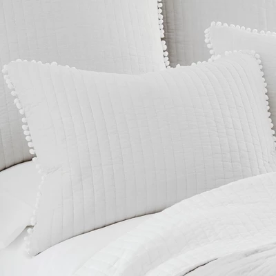 Pom Pom White King Sham - Levtex Home 3 Pom Pom White King Sham - Levtex Home