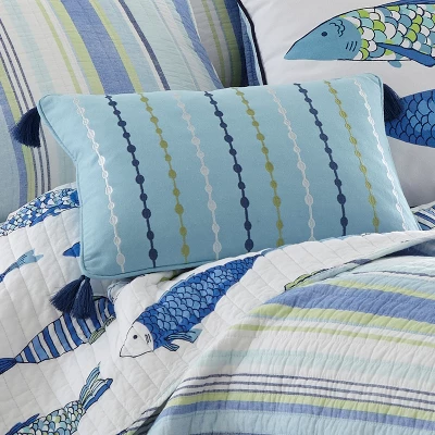 Catalina Embroidered Tassel Decorative Pillow - Levtex Home 4 Catalina Embroidered Tassel Decorative Pillow - Levtex Home - Image 2