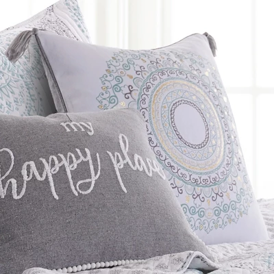 Shutters Blue Decorative Pillow - Levtex Home 3 Shutters Blue Decorative Pillow - Levtex Home