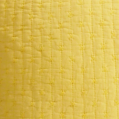 Cross Stitch Yellow Euro Sham Set Of 2 - Levtex Home 4 Cross Stitch Yellow Euro Sham Set Of 2 - Levtex Home - Image 2