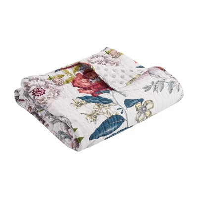 Montecito Floral Quilted Throw - Levtex Home 5 Montecito Floral Quilted Throw - Levtex Home - Image 3