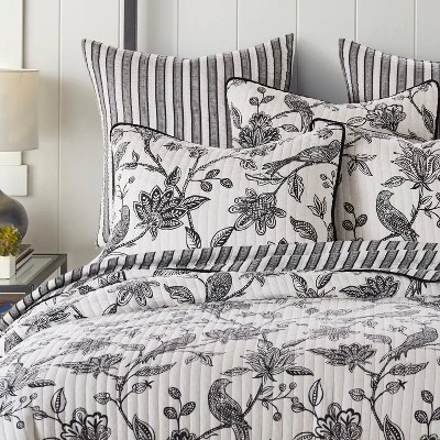 Tanzie Black Quilt Set - Black & White - Levtex Home 4 Tanzie Black Quilt Set - Black & White - Levtex Home - Image 2