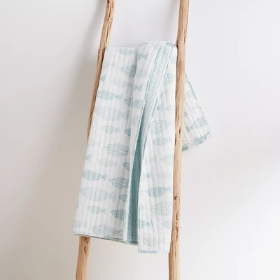 Aqua Breeze Quilted Throw - Levtex Home 3 Aqua Breeze Quilted Throw - Levtex Home - Image 2