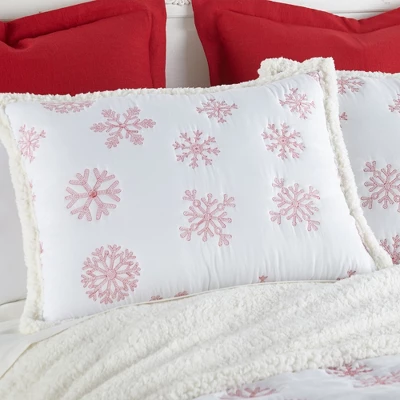Red Snowflake Holiday Quilt Set - Levtex Home 4 Red Snowflake Holiday Quilt Set - Levtex Home - Image 2