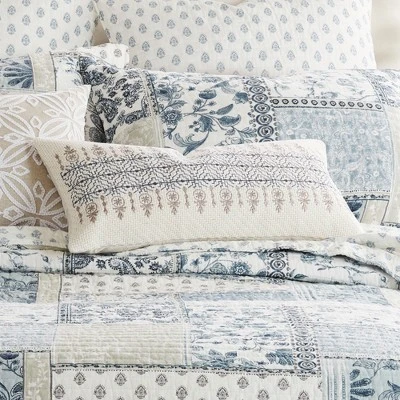 Aliza White Embroidered Medallion Pillow -Levtex Home 4 Aliza White Embroidered Medallion Pillow -Levtex Home - Image 2