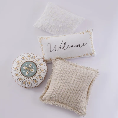 Cosima Round Medallion Decorative Pillow - Villa Lugano By Levtex Home 3 Cosima Round Medallion Decorative Pillow - Villa Lugano By Levtex Home