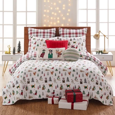 Meowy Christmas Quilt Set - Levtex Home 8 Meowy Christmas Quilt Set - Levtex Home - Image 6