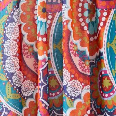 Serendipity Bohemian Lined Curtain Panel With Rod Pocket - Levtex Home 4 Serendipity Bohemian Lined Curtain Panel With Rod Pocket - Levtex Home - Image 2