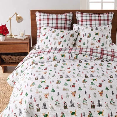 Meowy Christmas Quilt Set - Levtex Home 5 Meowy Christmas Quilt Set - Levtex Home - Image 3