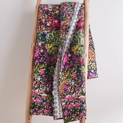 Basel Floral Quilted Throw - Levtex Home 4 Basel Floral Quilted Throw - Levtex Home - Image 2