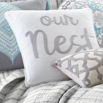 Bondi Our Nest Decorative Pillow - Levtex Home 3 Bondi Our Nest Decorative Pillow - Levtex Home