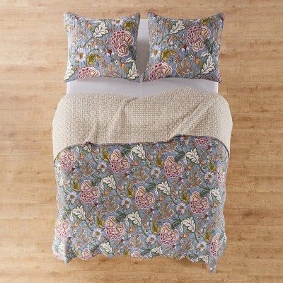 Calafel Floral Quilt And Pillow Sham Set - Levtex Home 3 Calafel Floral Quilt And Pillow Sham Set - Levtex Home