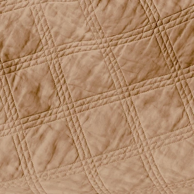 Washed Linen Sandstone Quilted Throw - Levtex Home 5 Washed Linen Sandstone Quilted Throw - Levtex Home - Image 3
