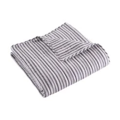 Tobago Stripe Charcoal Quilted Throw - Levtex Home 7 Tobago Stripe Charcoal Quilted Throw - Levtex Home -Levtex Home Shop GUEST bd9619d5 d5f0 4d40 87dd fa318a64beac