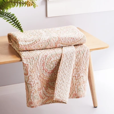 Spruce Blush Quilted Throw - Levtex Home 3 Spruce Blush Quilted Throw - Levtex Home