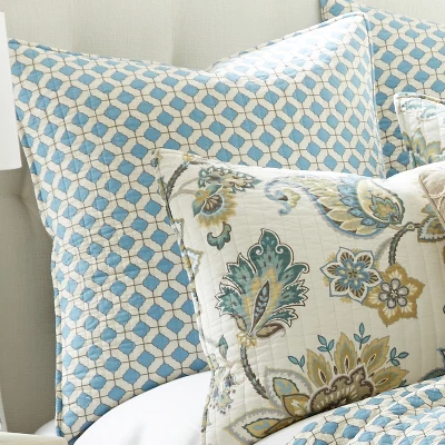 Palladium Grey Geometric Euro Sham Set Of 2 - Levtex Home 3 Palladium Grey Geometric Euro Sham Set Of 2 - Levtex Home