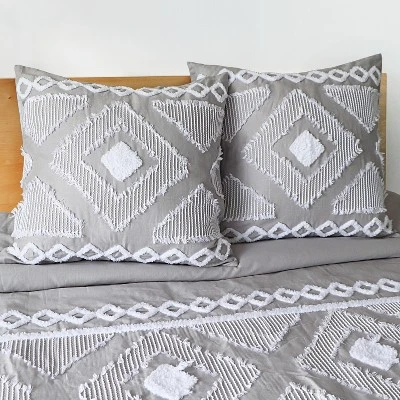 Harleson Grey - Euro Sham - Grey, Cream & White - Levtex Home 3 Harleson Grey - Euro Sham - Grey, Cream & White - Levtex Home