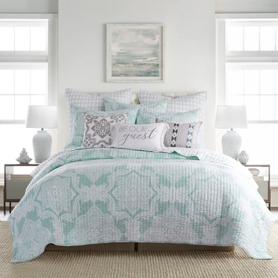 Mclain Paisley Euro Sham Set Of 2 Seafoam - Levtex Home 4 Mclain Paisley Euro Sham Set Of 2 Seafoam - Levtex Home - Image 2
