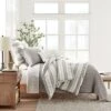 Monroe Stripe Grey Duvet Set - Levtex Home