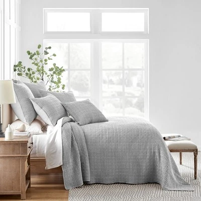 Mills Waffle Bedspread And Pillow Sham Set - Levtex Home 3 Mills Waffle Bedspread And Pillow Sham Set - Levtex Home