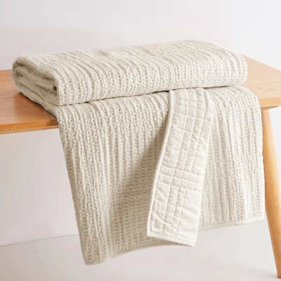 Cloud Waffle Quilted Throw - Levtex Home 4 Cloud Waffle Quilted Throw - Levtex Home - Image 2