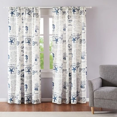 Beach Life Lined Curtain Panel With Rod Pocket - Levtex Home 6 Beach Life Lined Curtain Panel With Rod Pocket - Levtex Home - Image 4