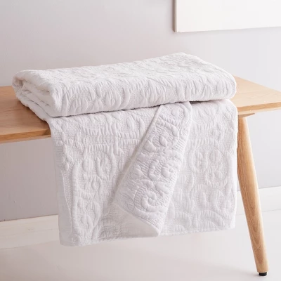 Sherbourne White Throw - One Quilted Throw - Birch Hill By Levtex Home 4 Sherbourne White Throw - One Quilted Throw - Birch Hill By Levtex Home - Image 2